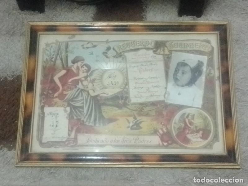 Carteles: Cuadro Recuerdo de nacimiento de 1958 - Foto 1