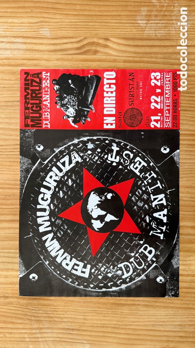 Affiches: Cartel concierto Ferm&iacute;n Muguruza. FM 99 Dub Manifest. 1999