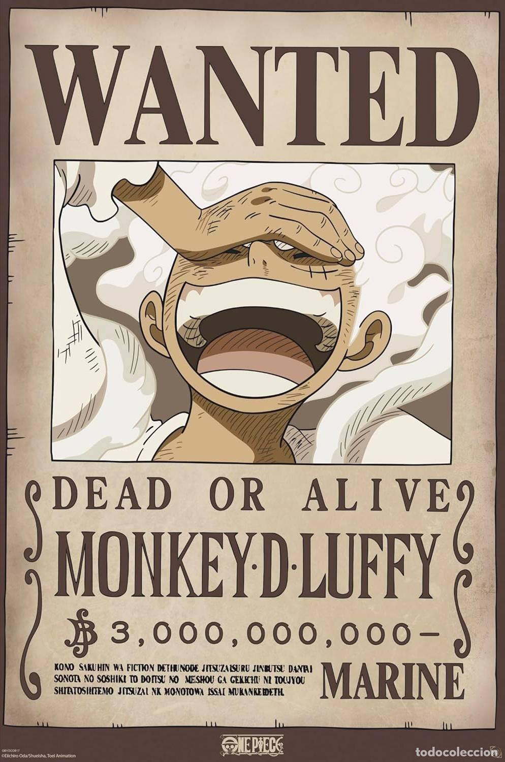 Carteles: Poster Wanted Luffy Wano - One Piece (POSTER 91.5x61)