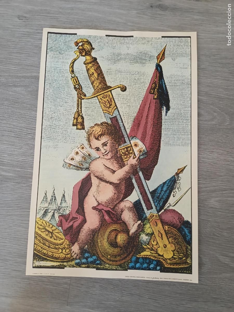 Carteles: cartel Fournier baraja Neoclasica Espadas 62 x 35 apox