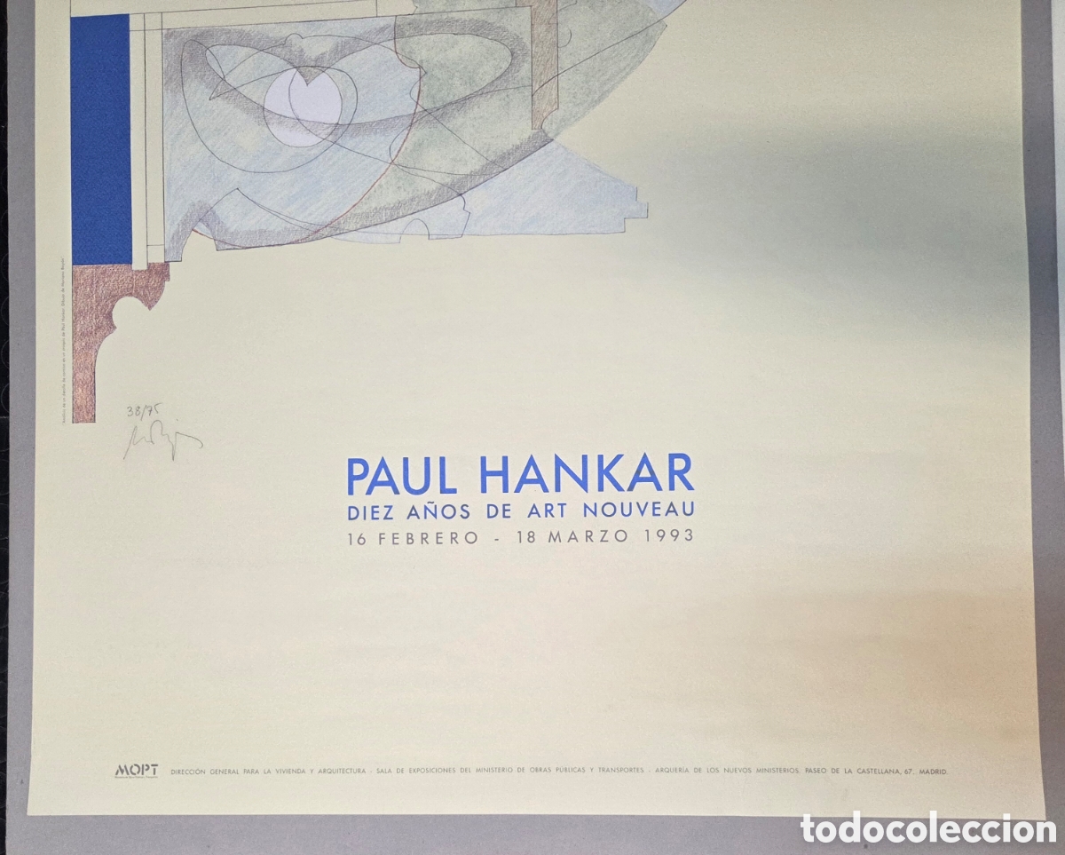 Carteles: Paul HANKAR. Cartel exposici&oacute;n 1993 - Foto 2