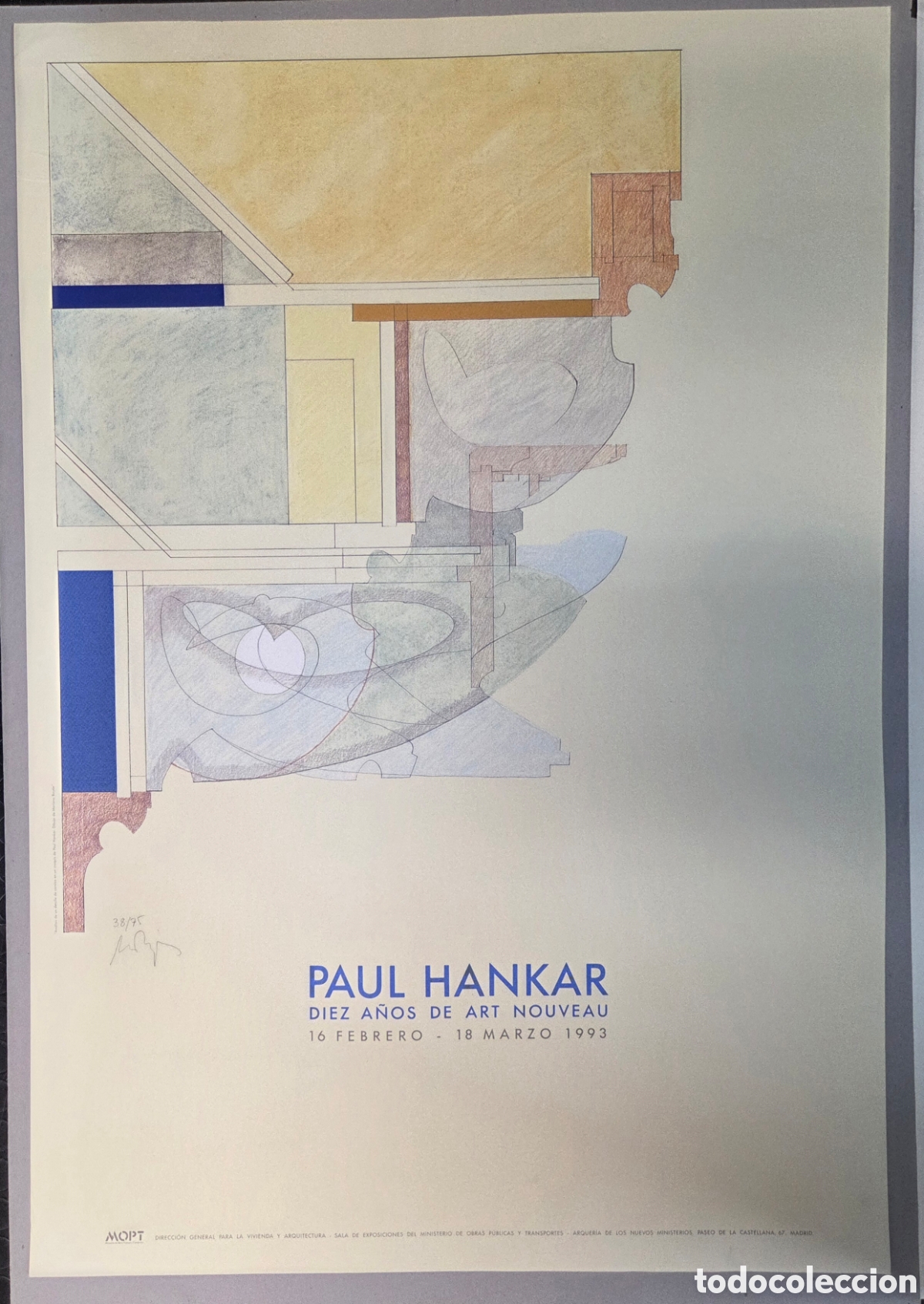 Carteles: Paul HANKAR. Cartel exposici&oacute;n 1993 - Foto 1