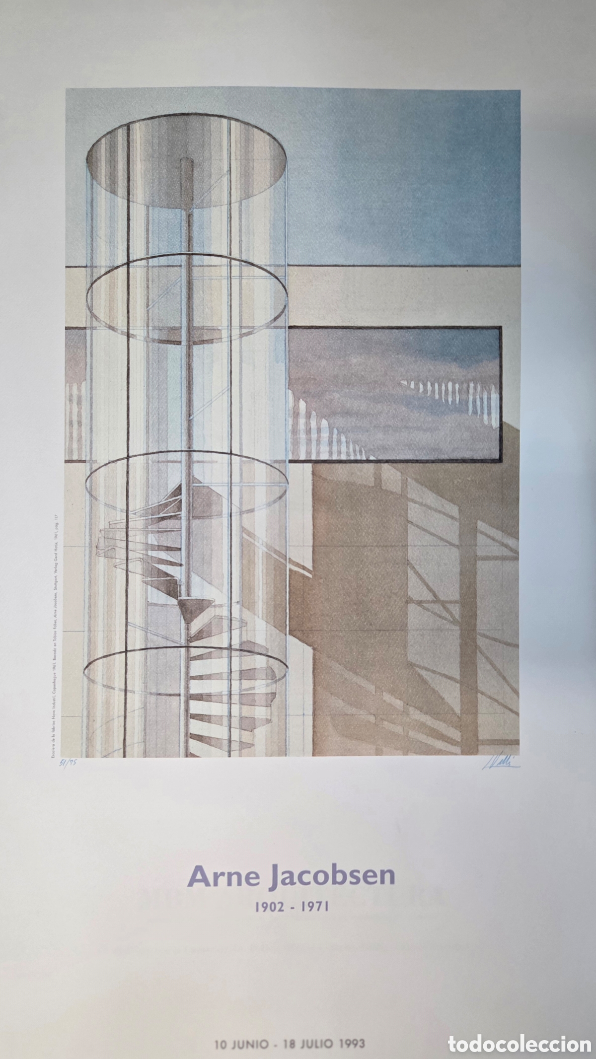 Carteles: ARNE JACOBSEN. Cartel exposici&oacute;n 1993. - Foto 2