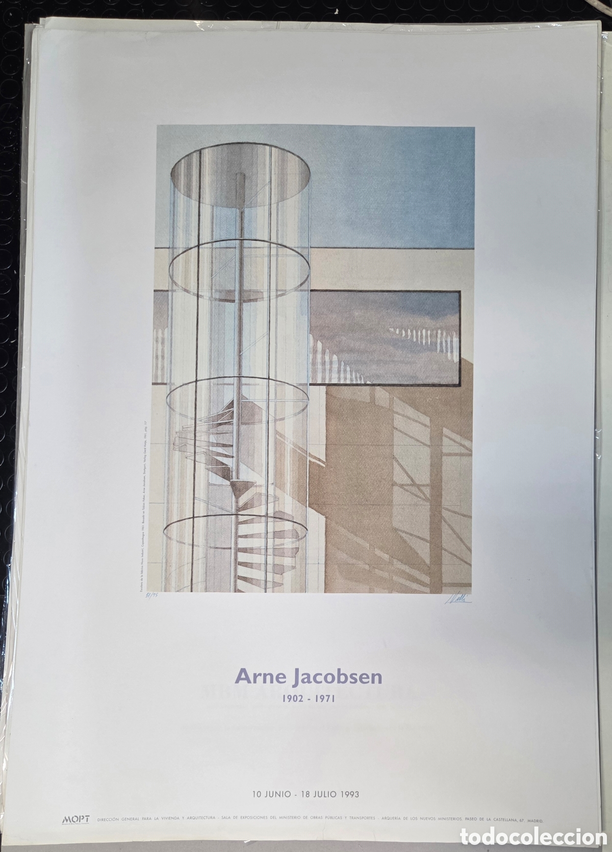 Carteles: ARNE JACOBSEN. Cartel exposici&oacute;n 1993. - Foto 1