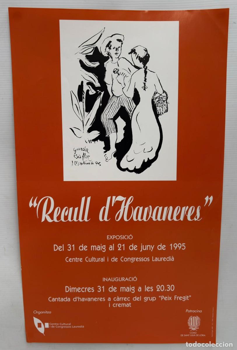Carteles: CARTEL EXPOSICI&Oacute;N RECULL D'HAVANERES 1995 - SANT JULI&Agrave; DE L&Ograve;RIA - ANDORRA - DIBUJO DE MARTINELL