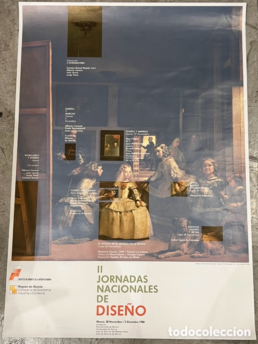 Carteles: Cartel. II Jornadas de DISE&Ntilde;O. Instituto de Fomento. Regi&oacute;n de Murcia. 1988.