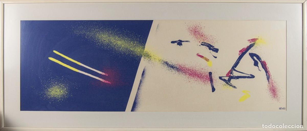 Carteles: CARTEL PICT&Oacute;RICO ABSTRACTO &rdquo;R&Ecirc;VES&rdquo; | Est&eacute;tica Posmoderna | Formato Panor&aacute;mico | 112 x 48 cm