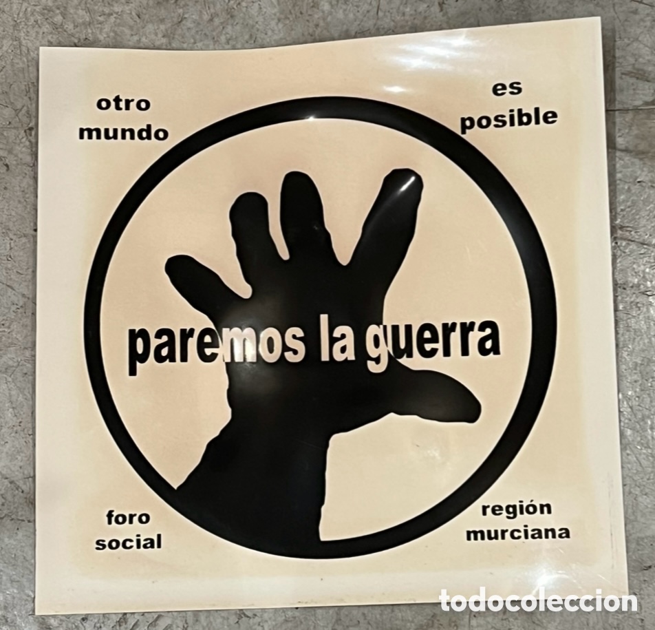 Carteles: Cartel. PAREMOS LA GUERRA. Otro mundo es posible. Foto Social. Regi&oacute;n de Murcia. 2000.