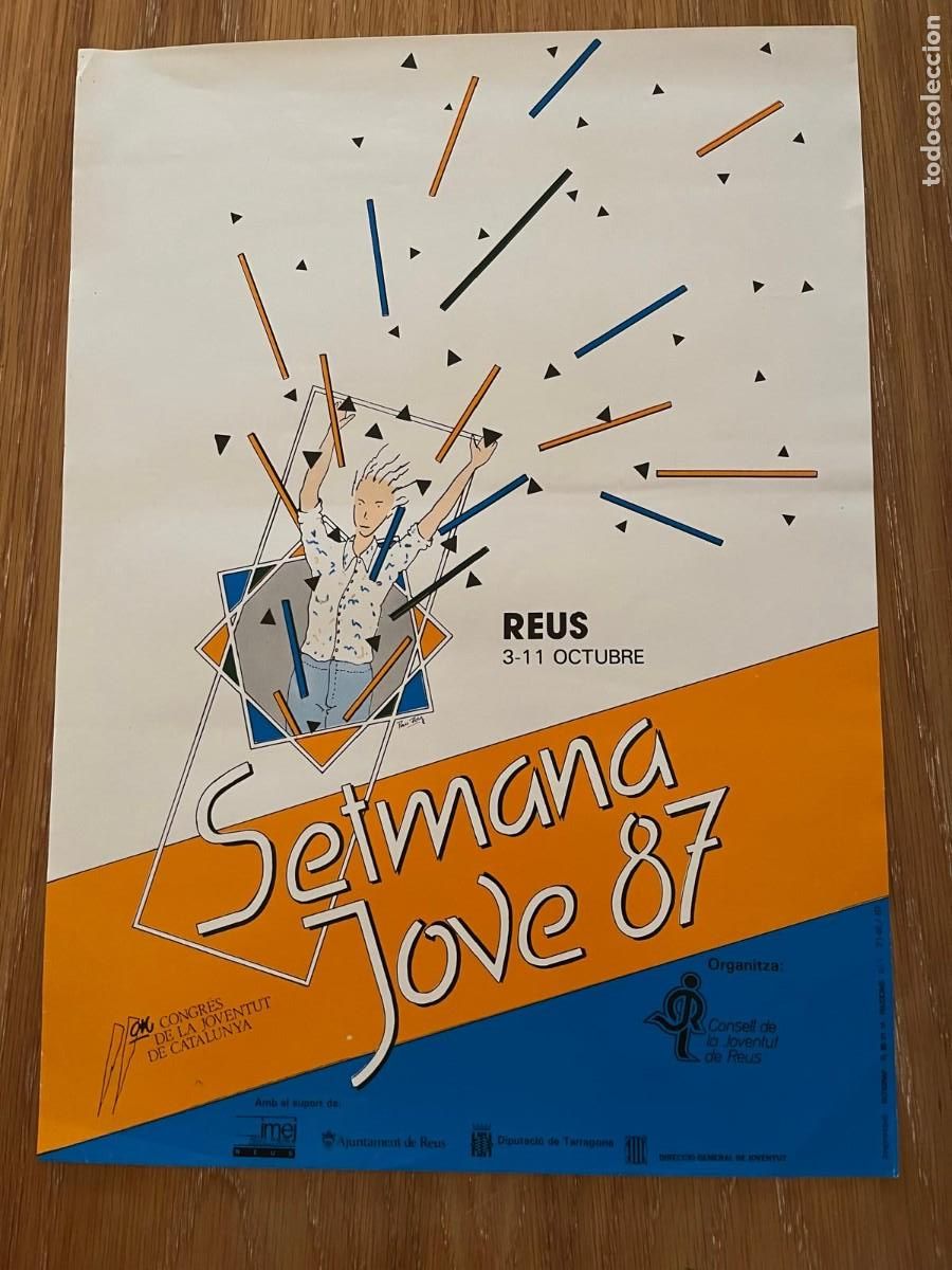 Carteles: cartel 30x44 ctms Setmana Jove 87 Reus Tarragona