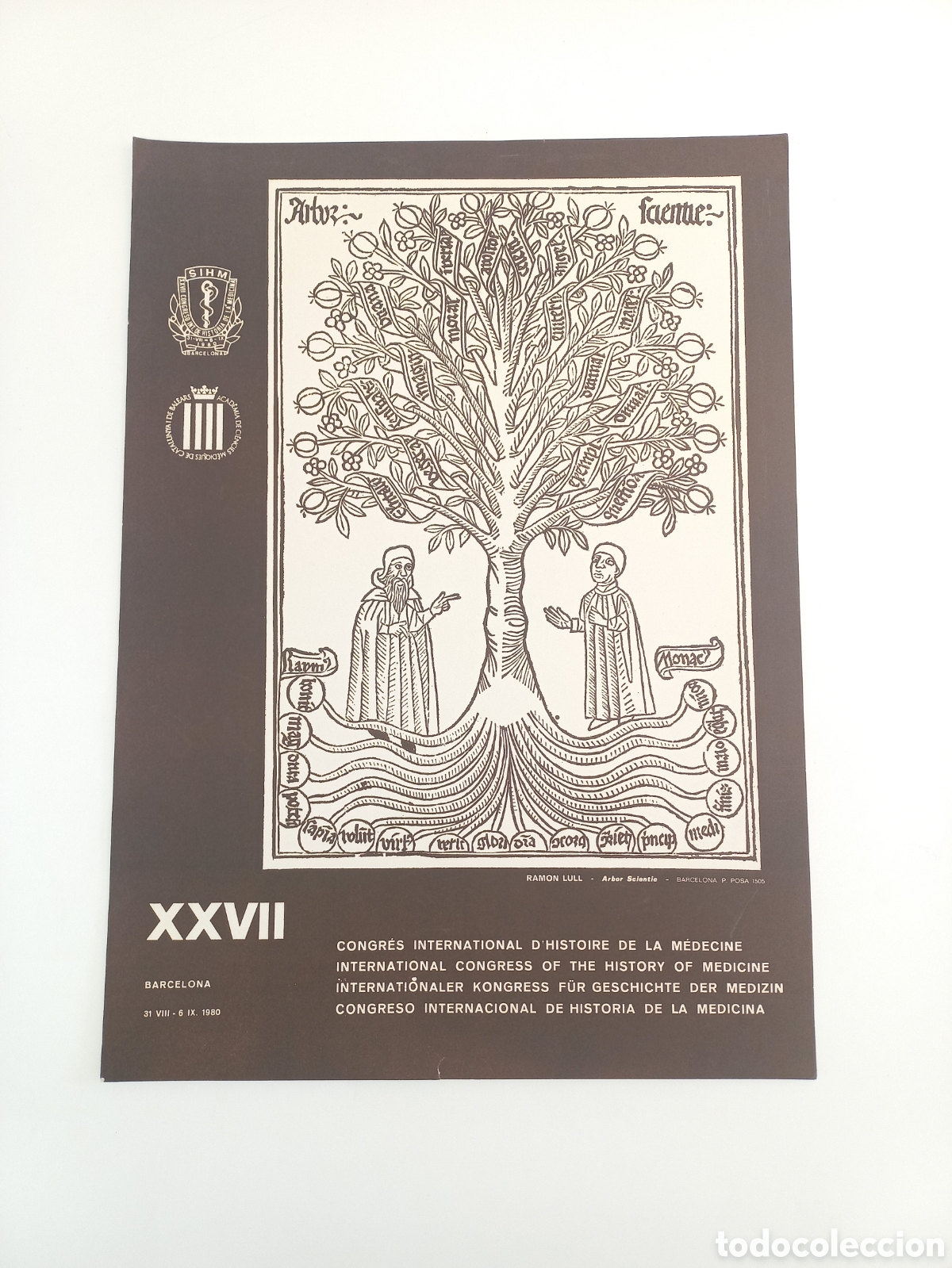 Carteles: XXVII Congreso Internacional de Historia de la Medicina. Barcelona, 1980.