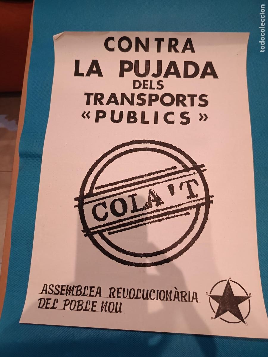 Carteles: CARTELL PUJADA TRANSPORT POBLICS REVOLUCIO POBLE NOU CARTEL