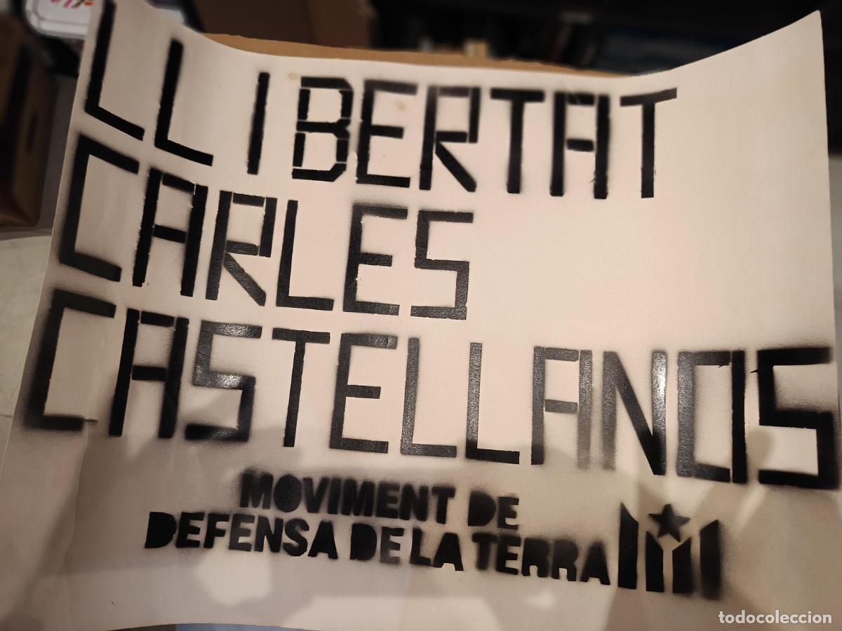 Carteles: CARTELL FET A MA AMB PLANTGILLA LLIBERTAT CARLES CASTELLANOS MDT CARTEL