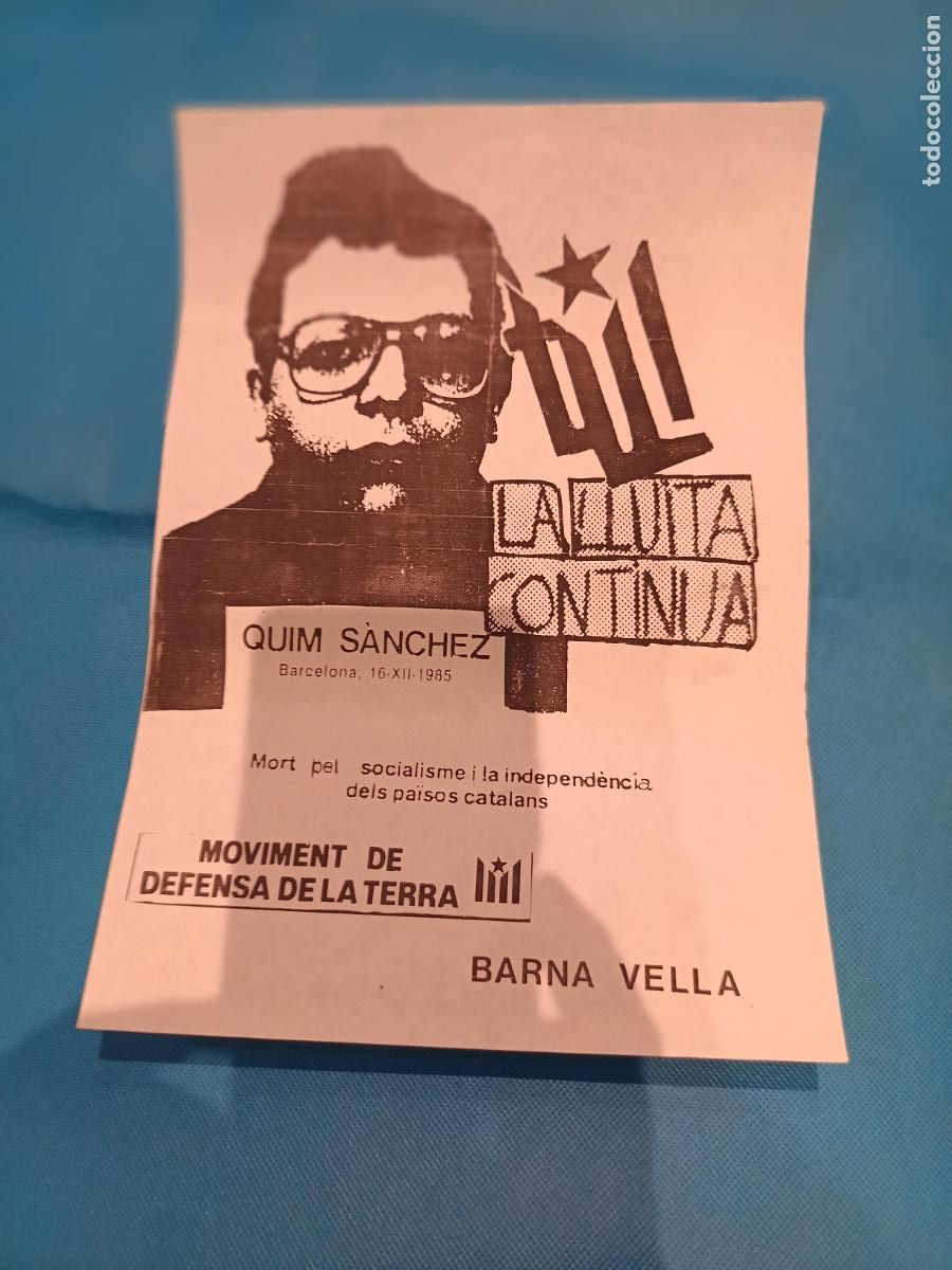 Carteles: CARTEL CARTELL QUIM SANCHEZ LA LLUITA CONTINUA MDT