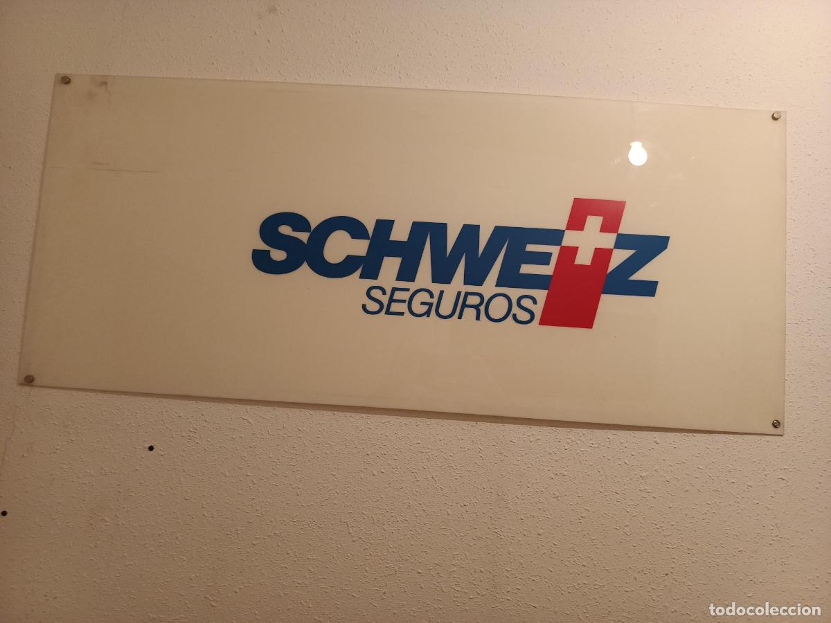 Carteles: CARTEL CARTELL GRANDE PLASTICO GRUESO SCHWEIZ SEGUROS
