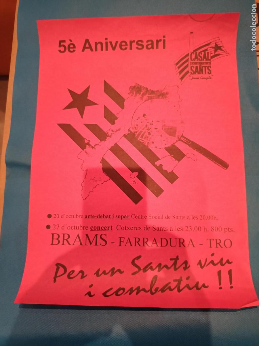 Carteles: CARTEL CARTELL PER UN SANTS VIU I COMBATIU CASAL DE SANTS