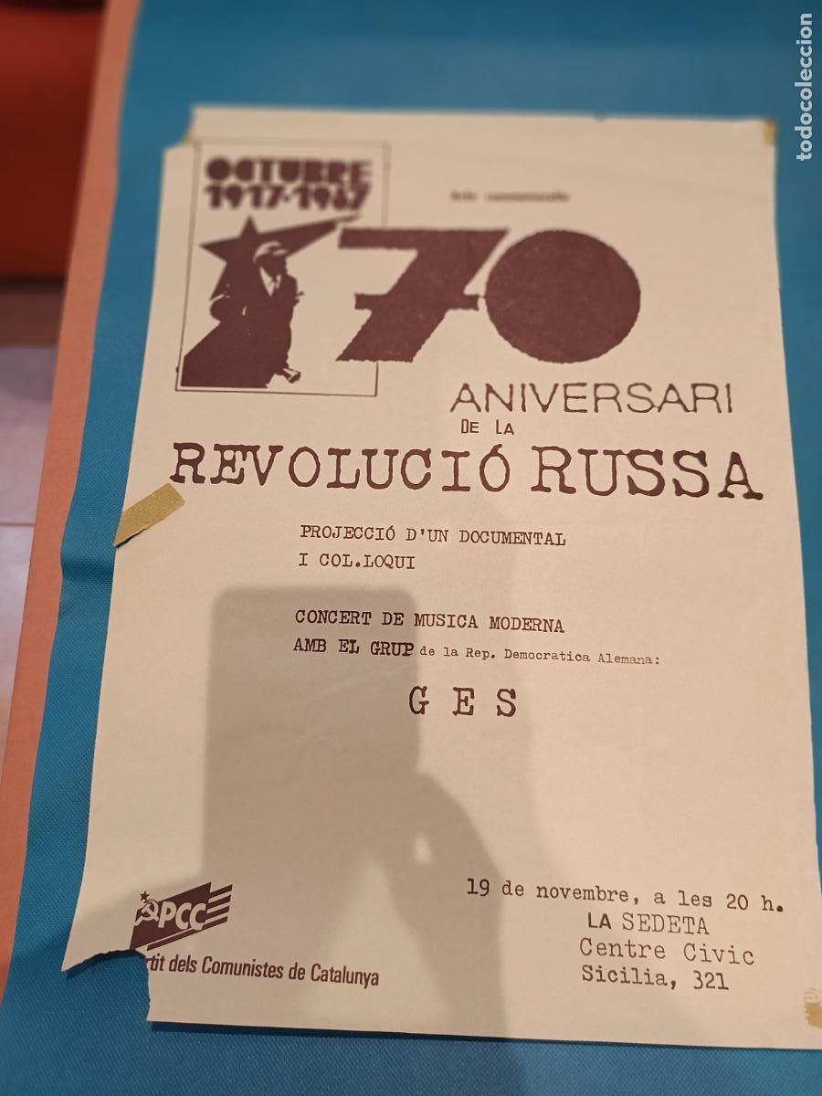 Carteles: CARTEL CARTELL 70 ANIVERSARI REVOLUCIO RUSA PCC