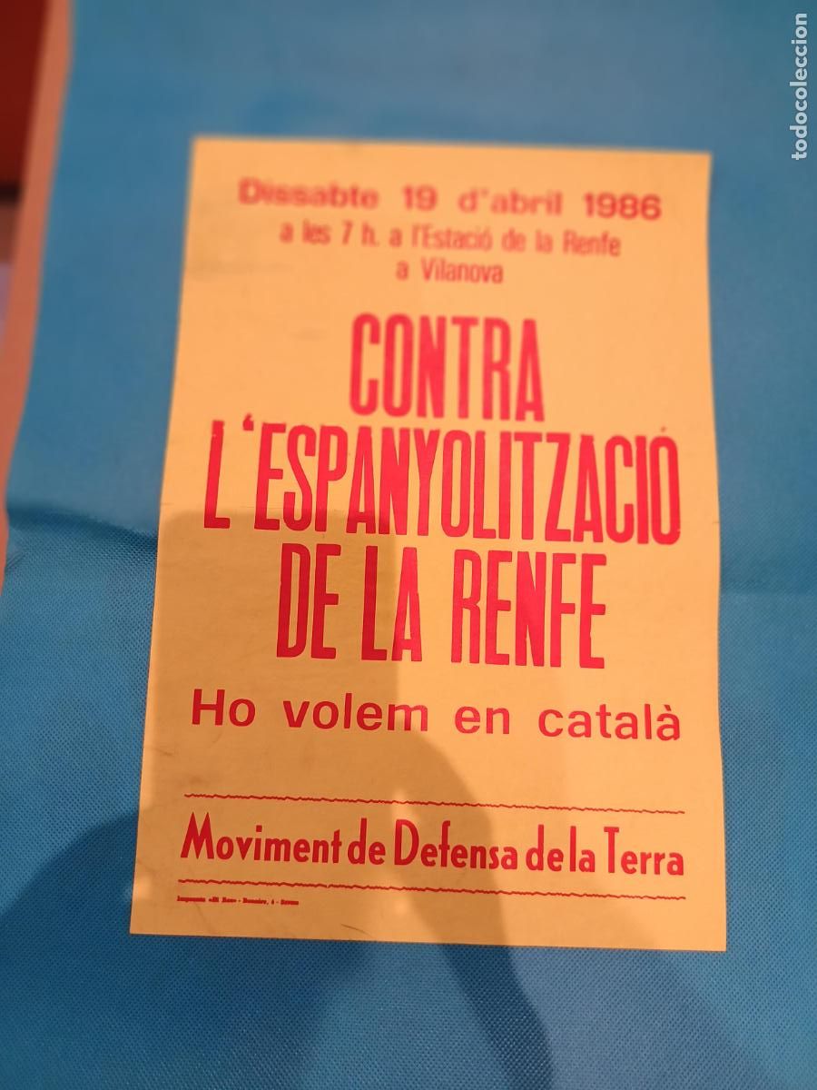 Carteles: CARTEL CARTELL CONTRA ESPANYOLITZACI&Oacute; DE LA RENFE MDT