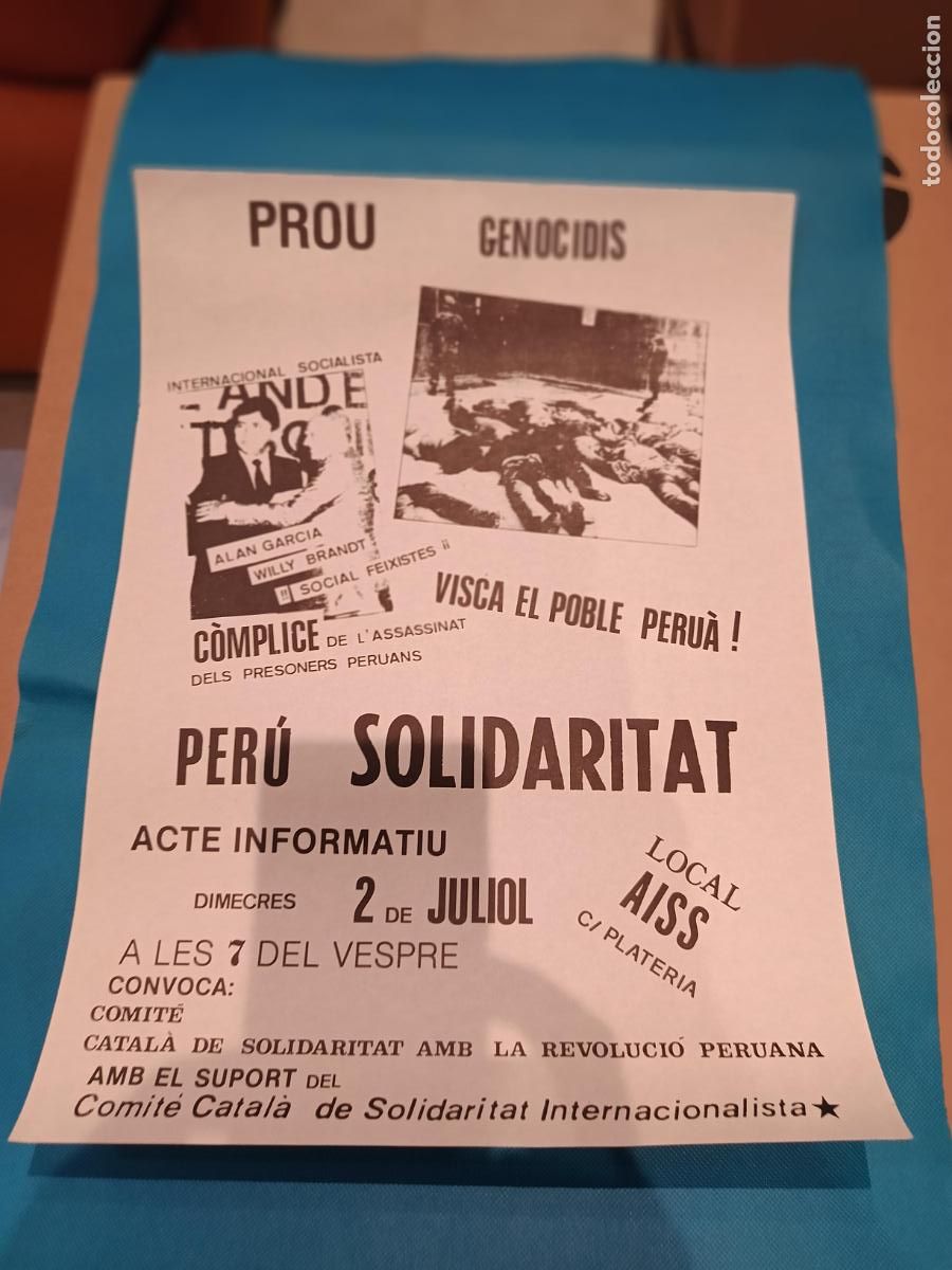 Carteles: CARTEL CARTELL PROU GENOCIDIS PERU SOLIDARITAT COMIT&Eacute; SOLIDARITAT INTERNACIONALISTA