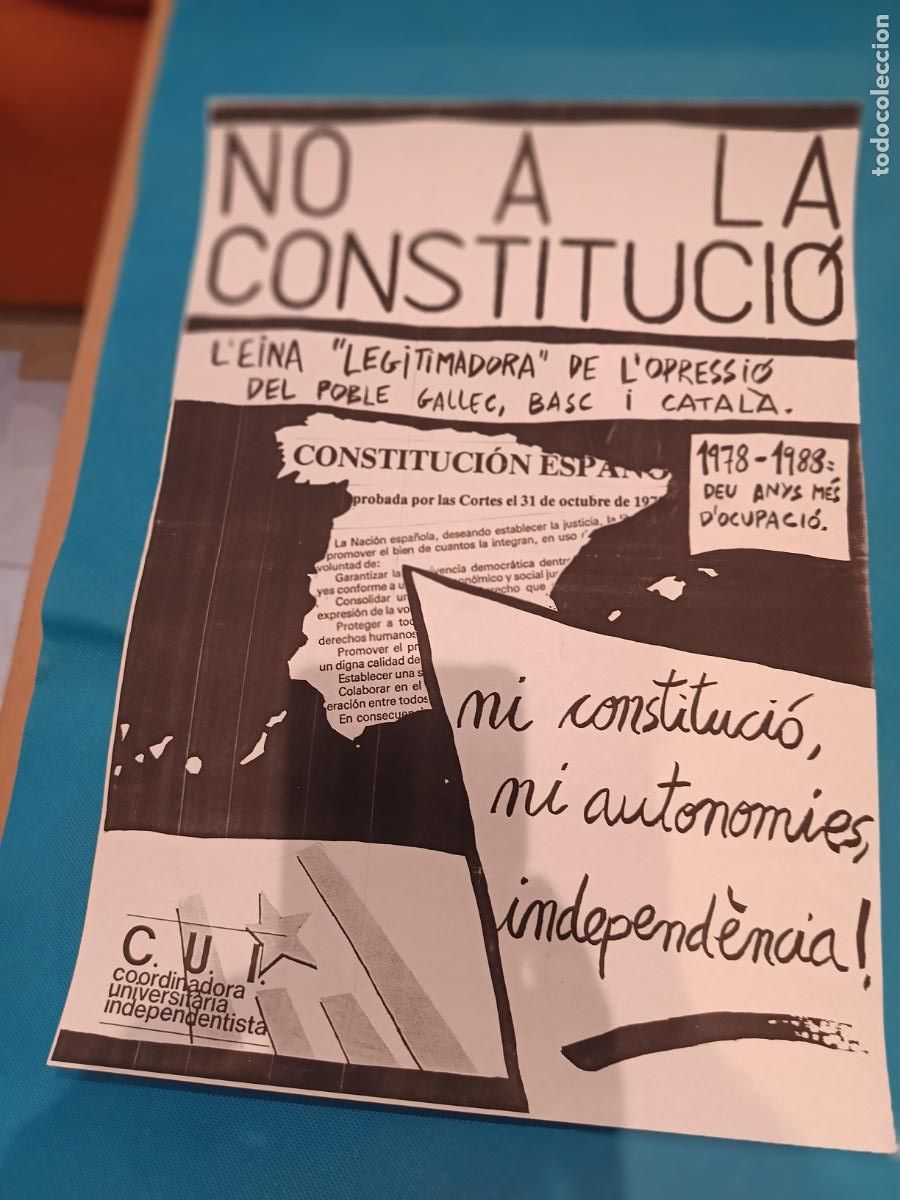 Carteles: CARTEL CARTELL NO A LA CONSTITUCI&Oacute; COORDINADORA UNIVERSITARIA INDEPENDENTISTA