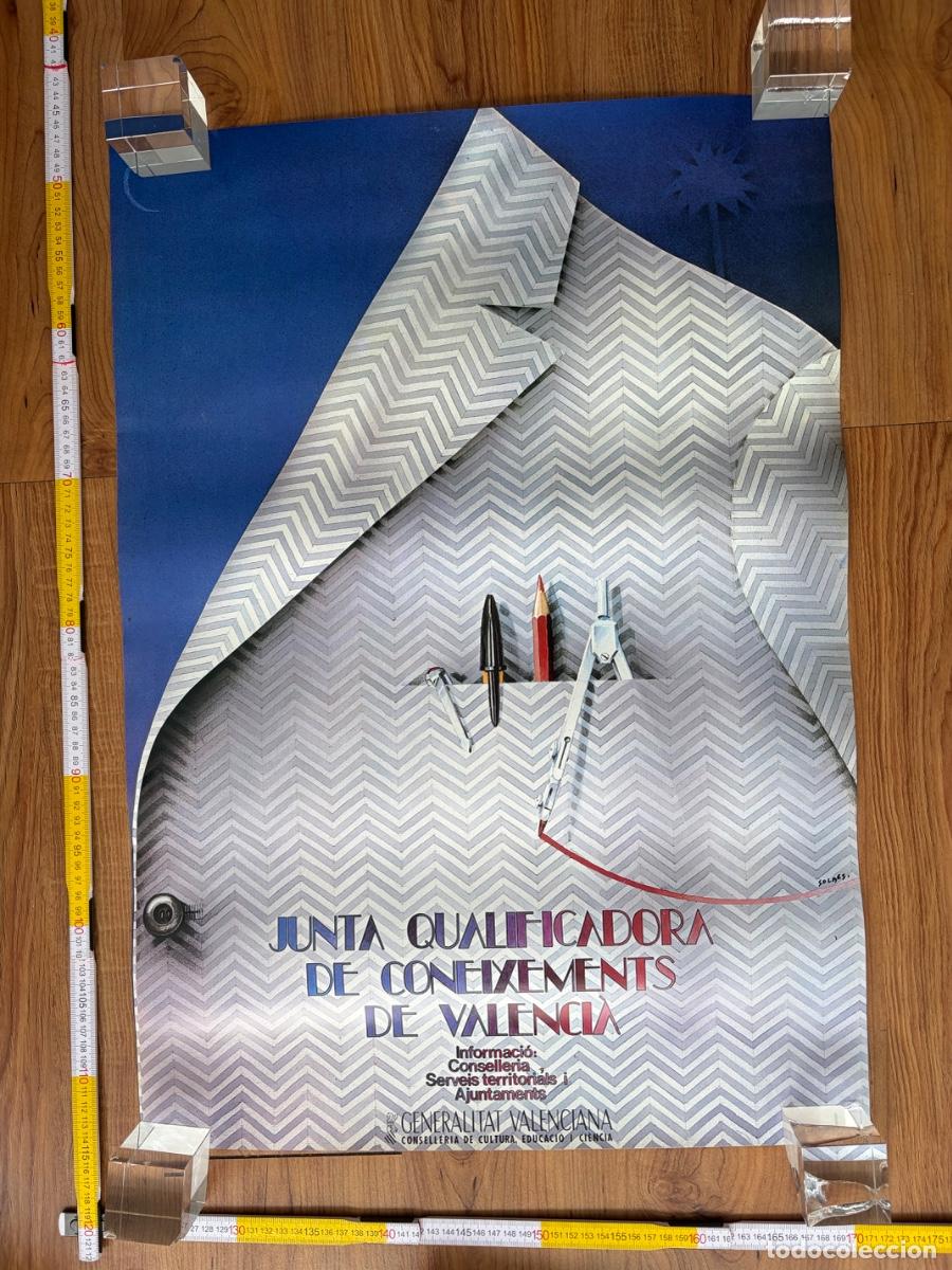 Carteles: Cartel poster original Enric Solbes 1986 Junta qualificadora de coneixements de valencia
