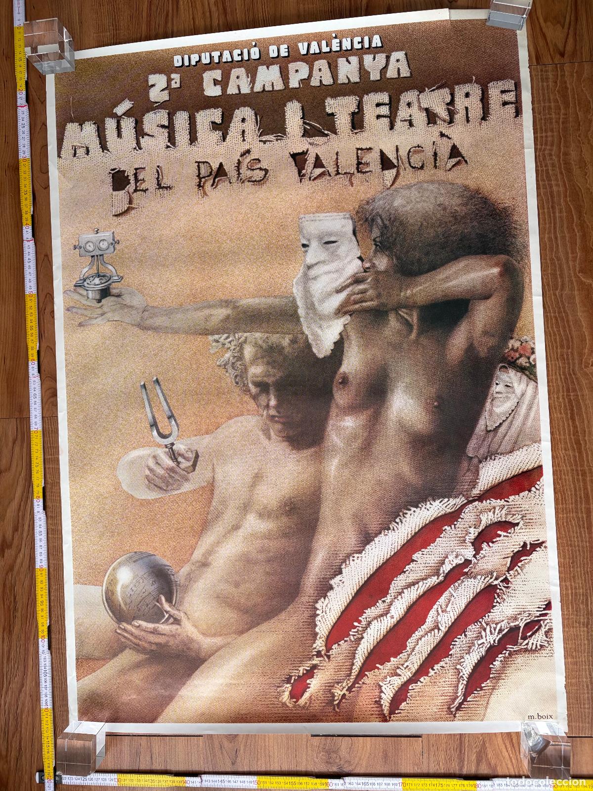Carteles: Cartel poster original Manuel Boix 2 Campanya M&uacute;sica i Teatre del Pais Valencia 1980