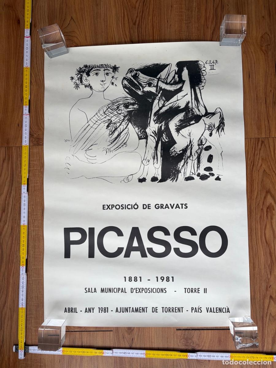 Carteles: Cartel poster original Picasso Exposicio de gravats 1981 Valencia