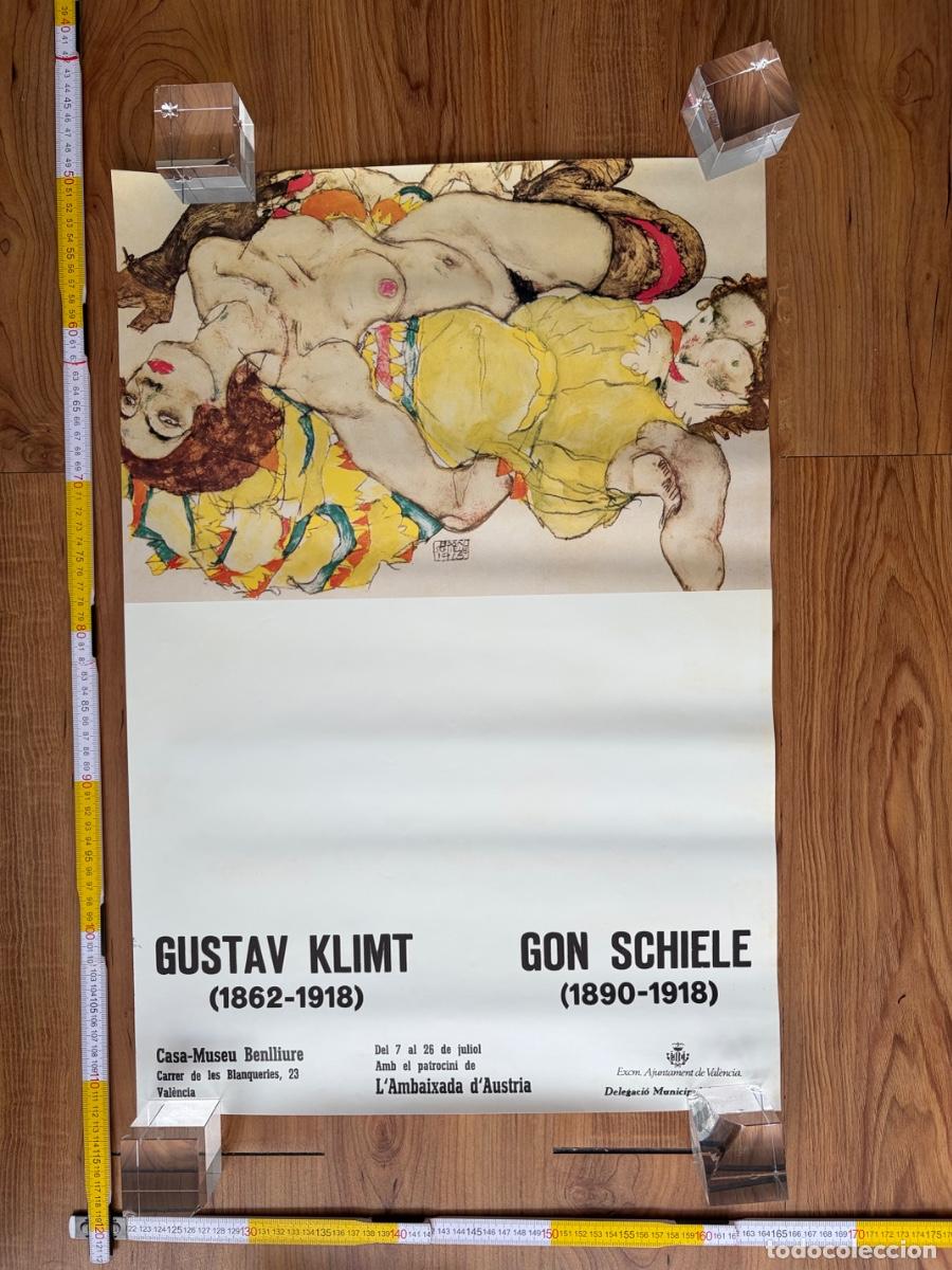 Carteles: Cartel poster original Gustav Klimt y Gon Schiele Casa museu Benlliure
