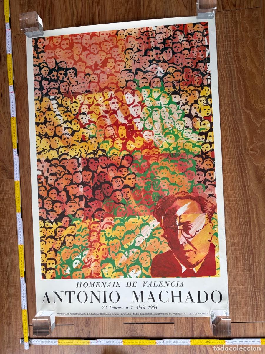 Carteles: Cartel poster original Homenaje Valencia Antonio Machado 1984