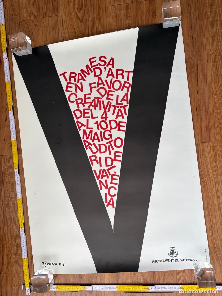 Carteles: Cartel poster original Brussa 1987 Tramesa d'art en favor de la creativitat Valencia