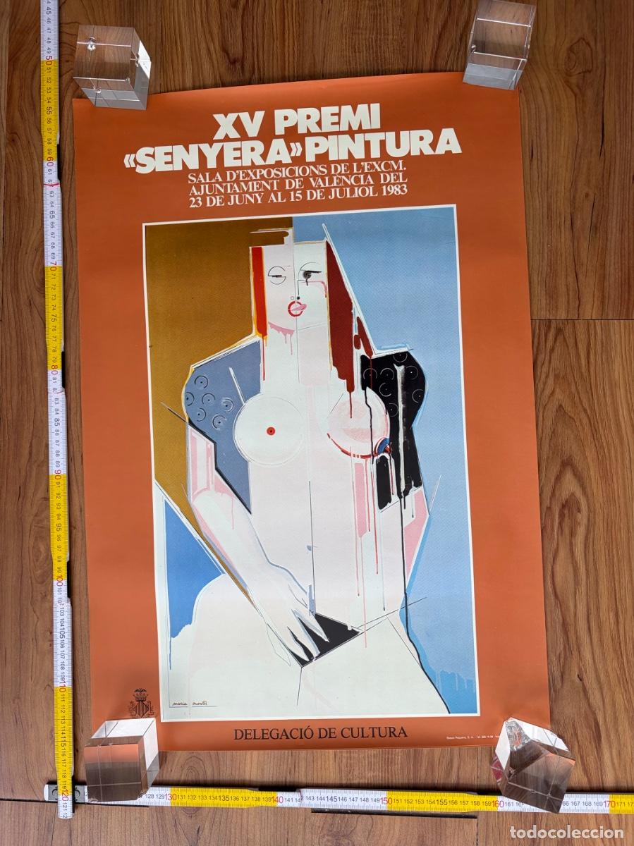 Carteles: Cartel poster original XV Premi Senyera pintura Maria Montes 1983