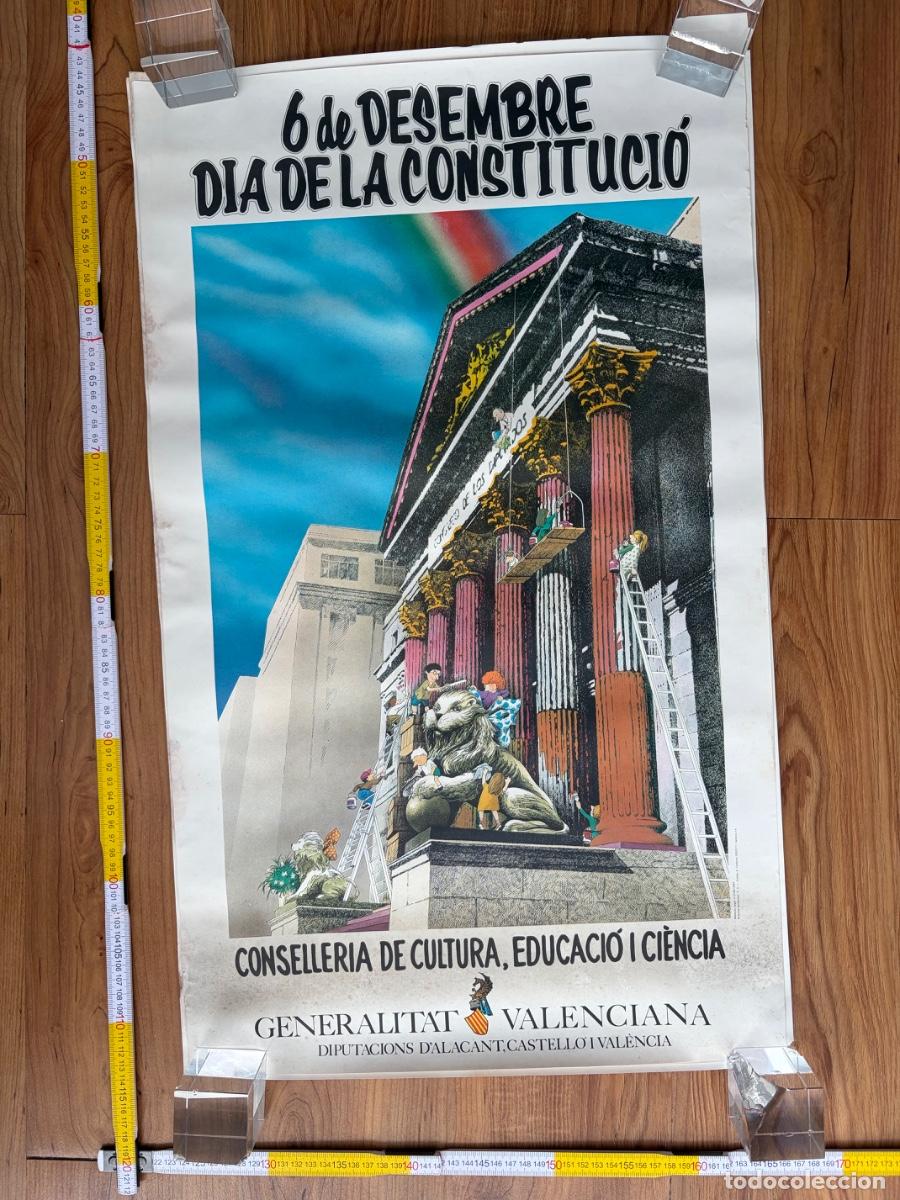 Carteles: Cartel poster original 6 desembre dia de la constitucio generalitat valenciana valencia