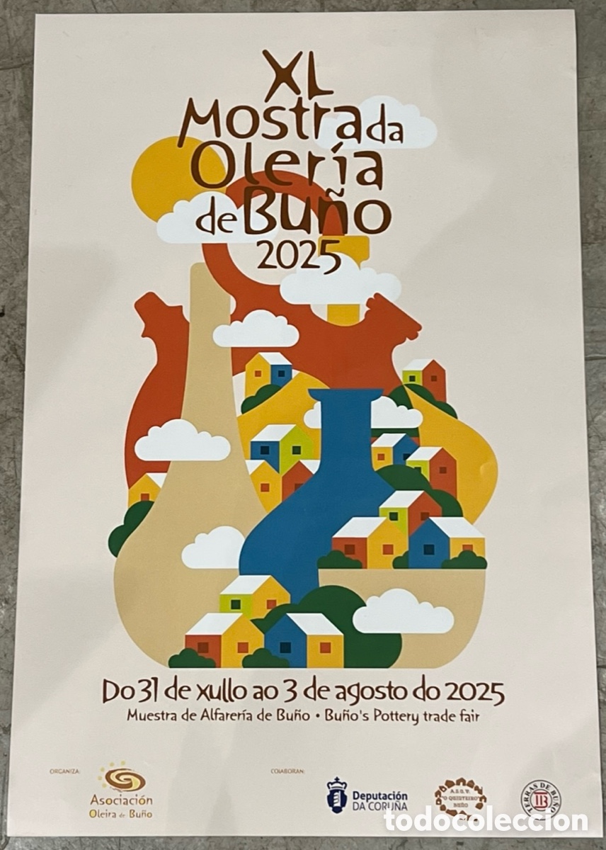 Carteles: Cartel. XL Mostra da Oleira de Bu&ntilde;o. Deputacion da Coru&ntilde;a. 2025.