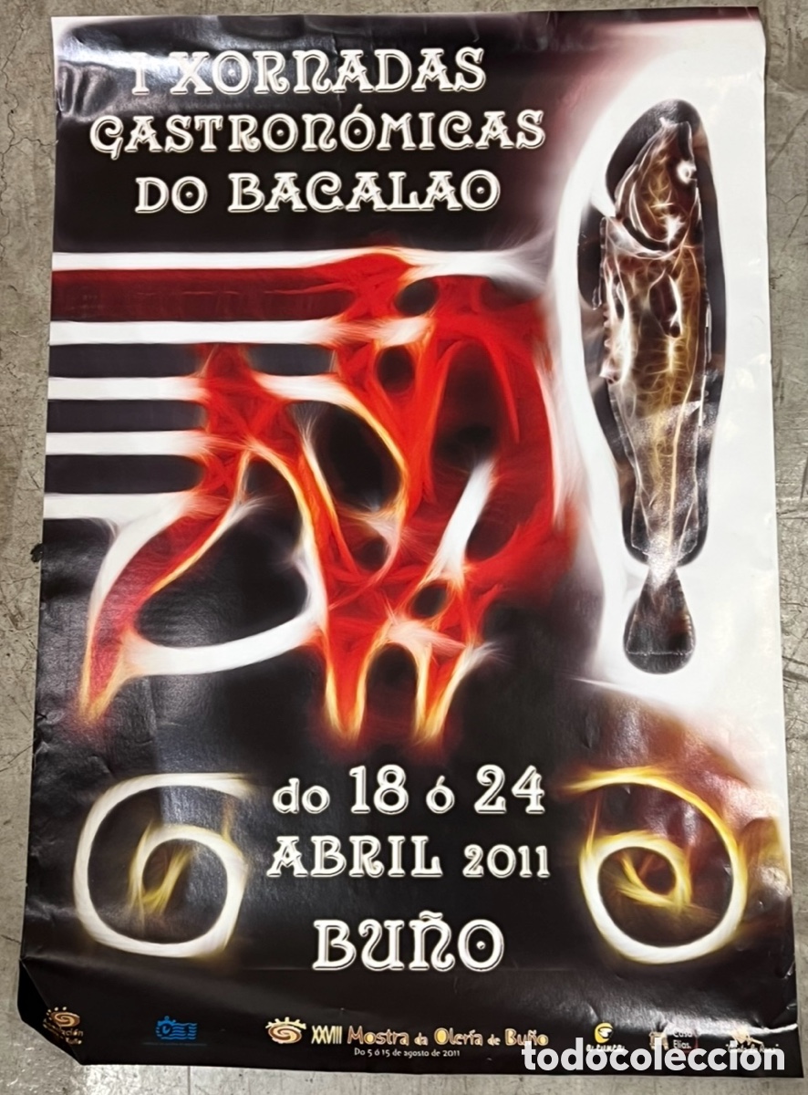 Carteles: Cartel. I Xornadas Gastron&oacute;micas do Bacalao. Bu&ntilde;o. Coru&ntilde;a. 2011