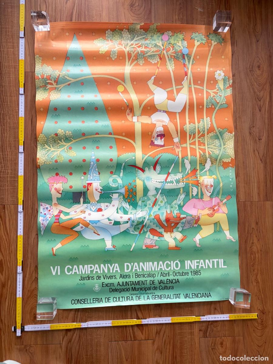 Carteles: Cartel poster Miguel Calatayud VI Campanya animacio infantil 1985 Valencia