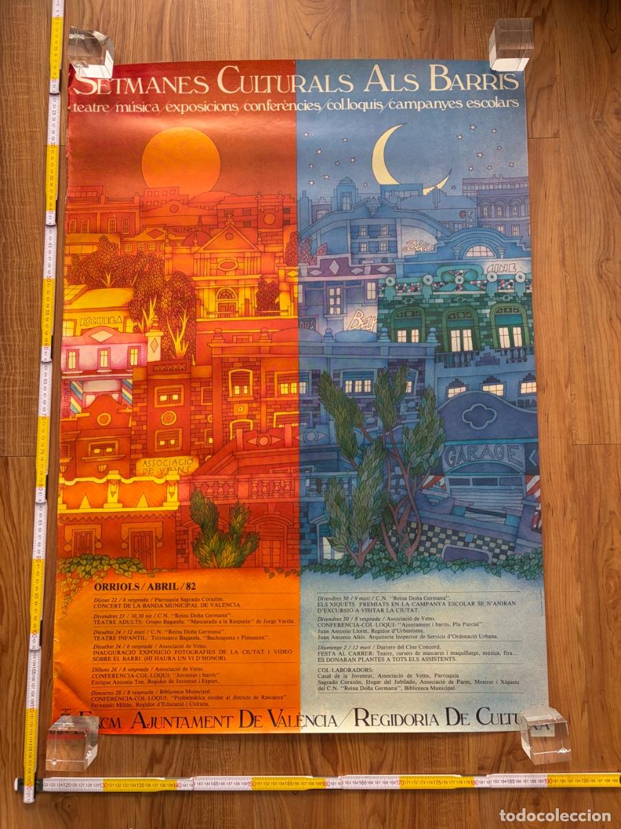 Carteles: Cartel poster Miguel Calatayud Setmanes culturals als barris 1982 Valencia
