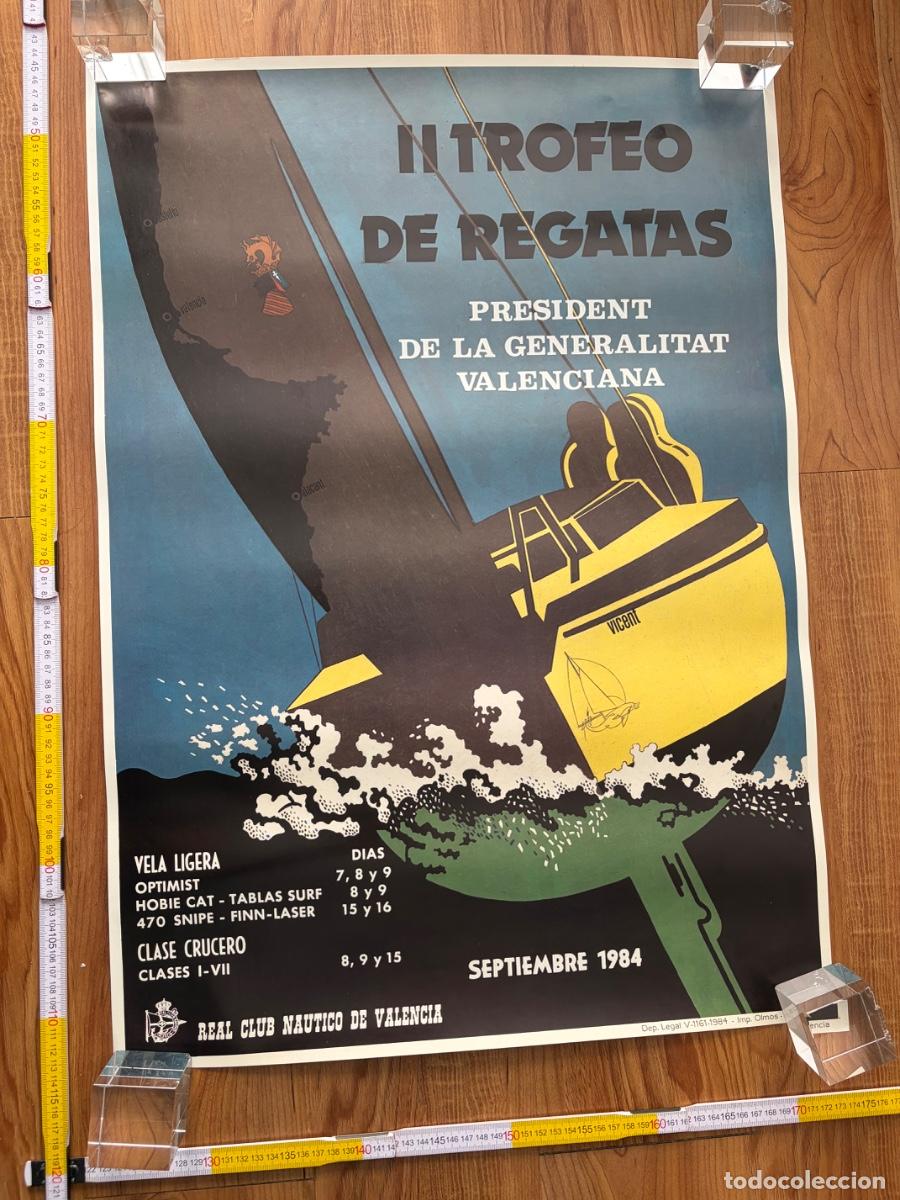 Carteles: Cartel Poster II Trofeo de regatas 1984 Real club nautico Valencia Vicent Martinez