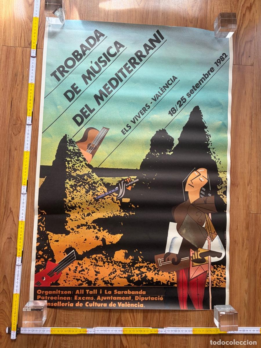 Carteles: Cartel Poster Enebece Trobada de musica del mediterrani All tall Sarabanda 1982 Valencia