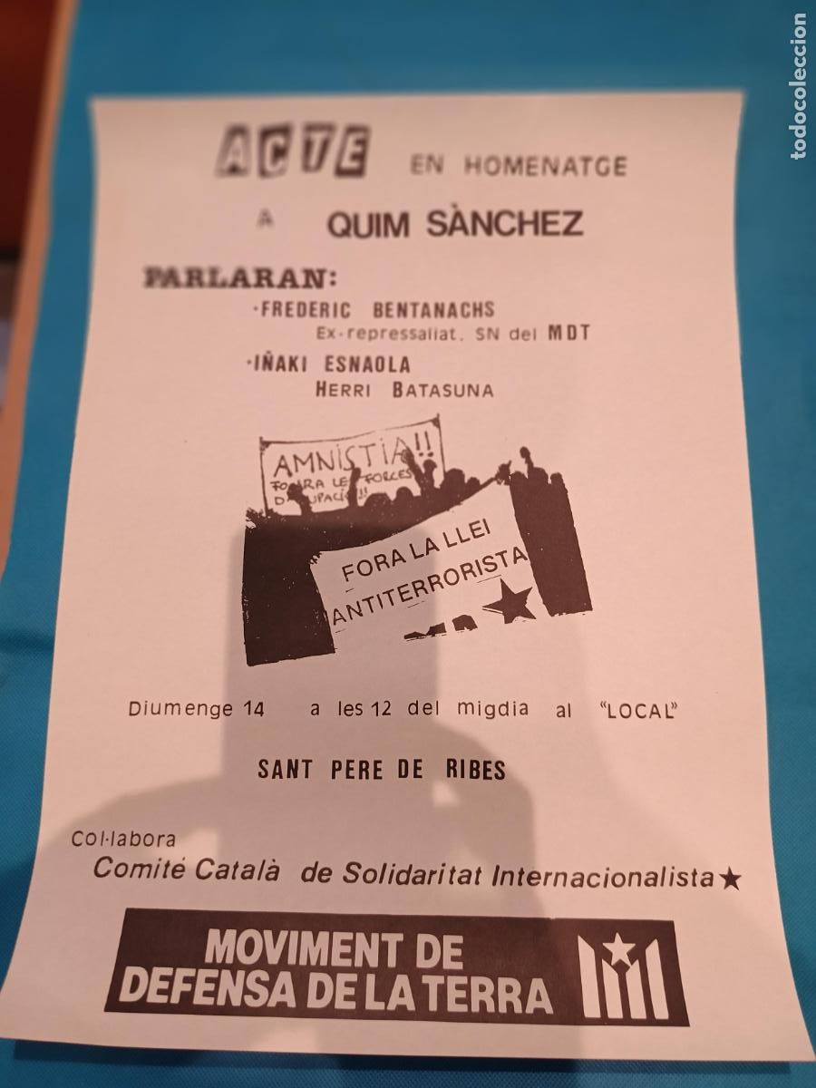 Carteles: Cartel Homenatge a Quim Sanchez MDT CCSI