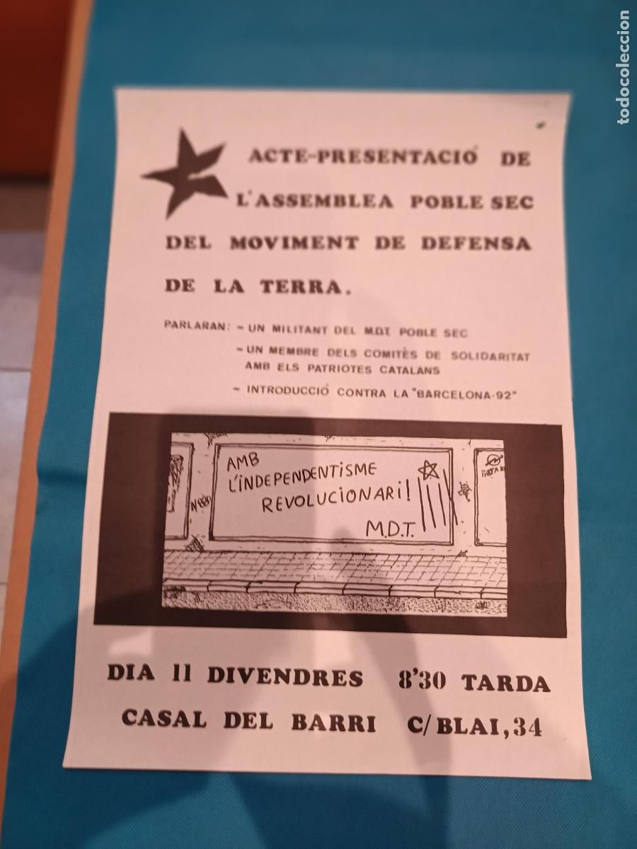 Carteles: Cartel MDT Poble Sec