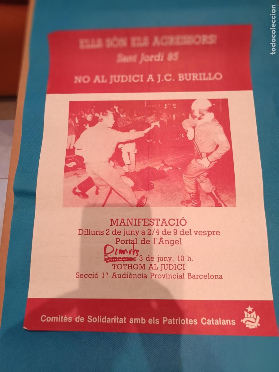 Carteles: CARTEL NO JUDICI J C BURILLO CSPC COMIT&Eacute; SOLIDARITAT PATRIOTES CATALANS
