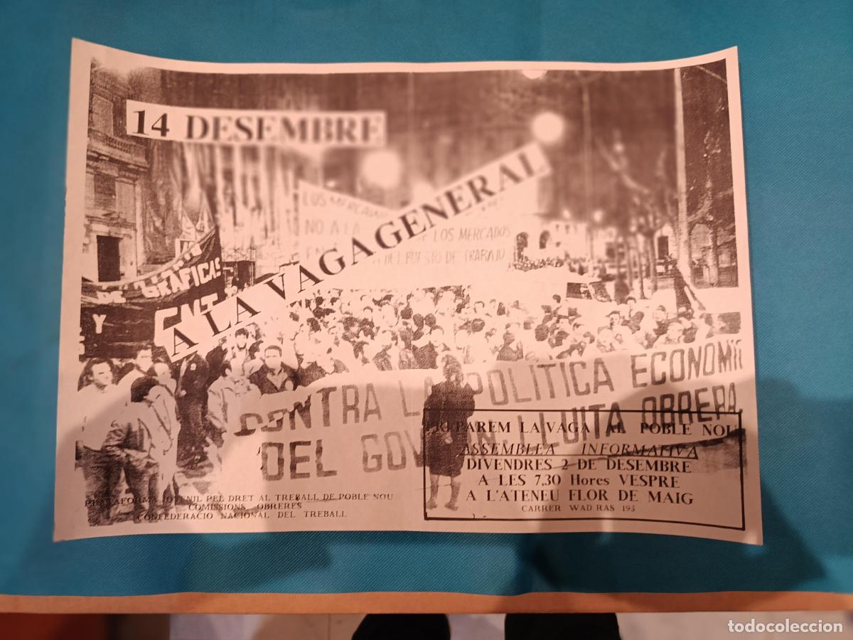 Carteles: CARTEL A LA VAGA GENERAL CNT CONFEDERACIO NACIONAL DEL TREBALL