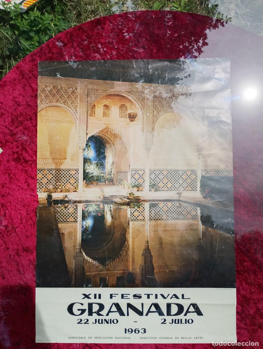 Carteles: Cartel del duod&eacute;cimo festival de Granada (1963) publicado por el ministerio de educaci&oacute;n nacional