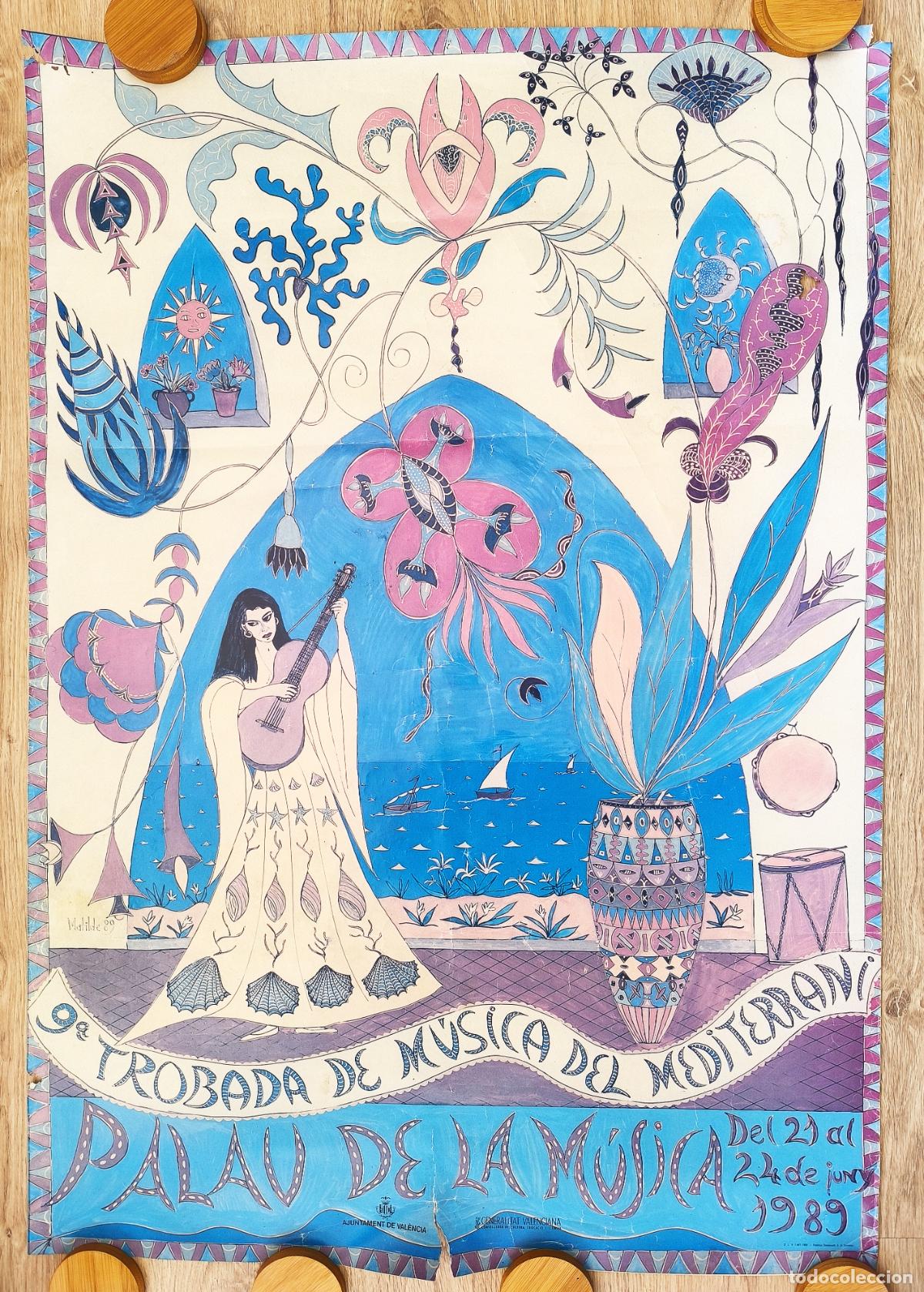 Carteles: RW CARTEL PALAU DE LA MUSICA 1989 9&ordf; TROBADA DE MUSICA DEL MEDITERRANI CD33