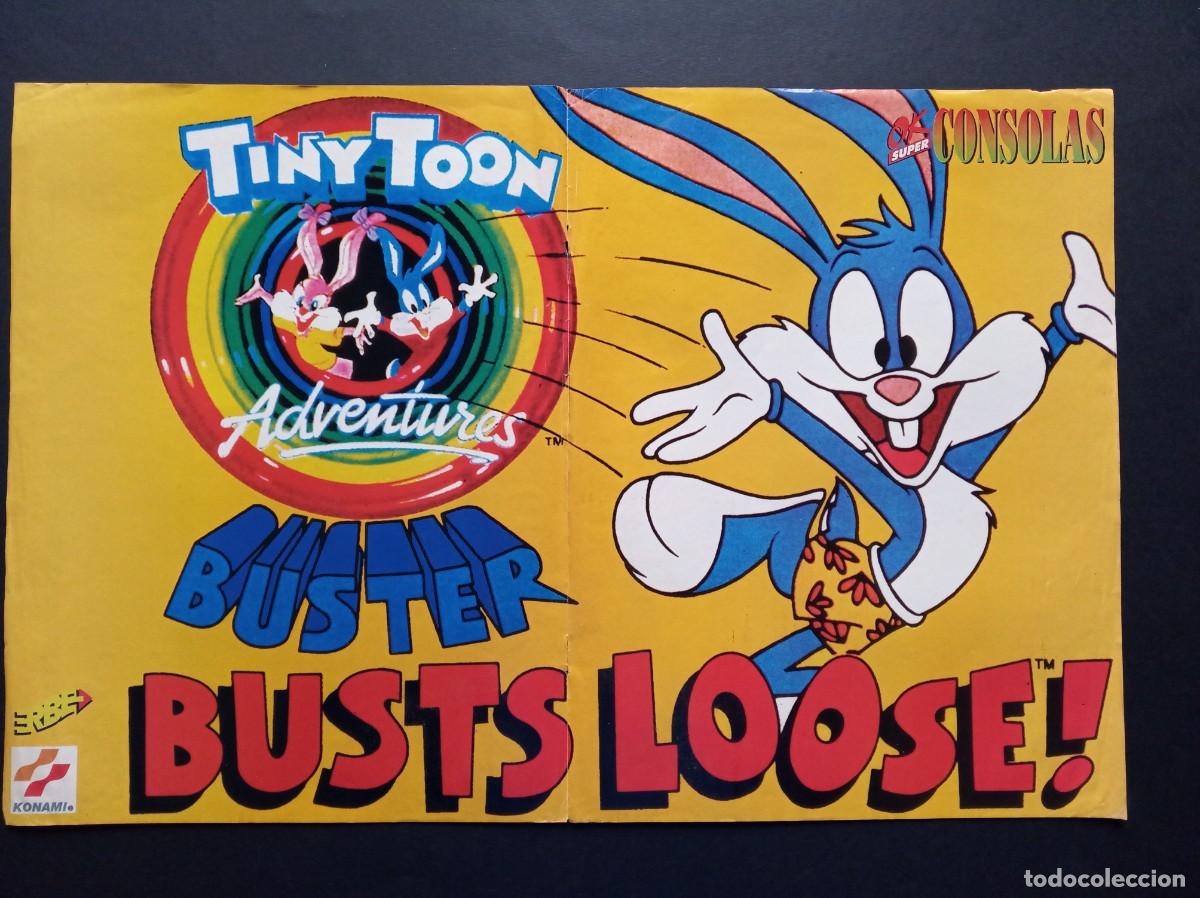 Carteles: POSTER DOBLE 45 x 30 cm STARWING / TINY TOON SUPER NINTENDO &reg; OK CONSOLAS ERBE KONAMI A&Ntilde;OS 90
