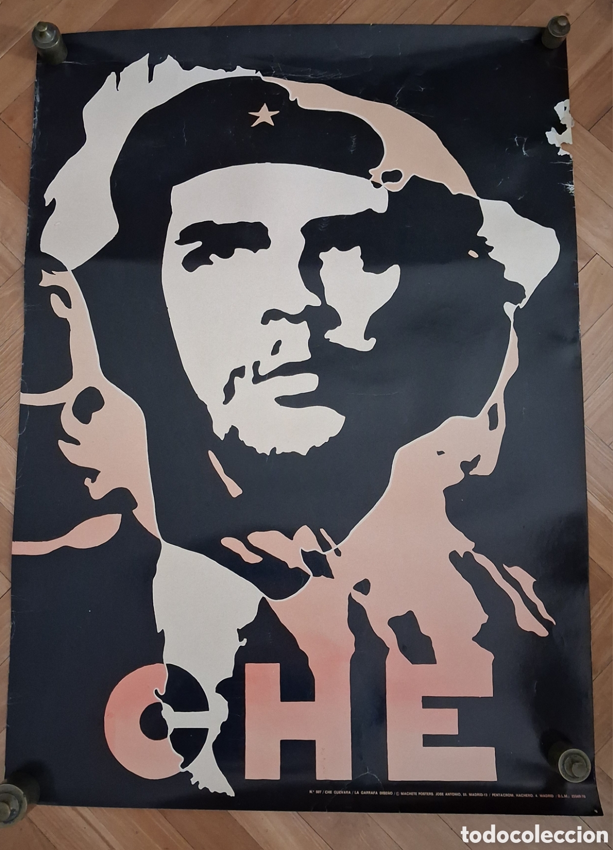 Affissi: CHE GUEVARA. CARTEL LA GARRAFA DISE&Ntilde;O. MACHETE POSTERS. MADRID 1976.