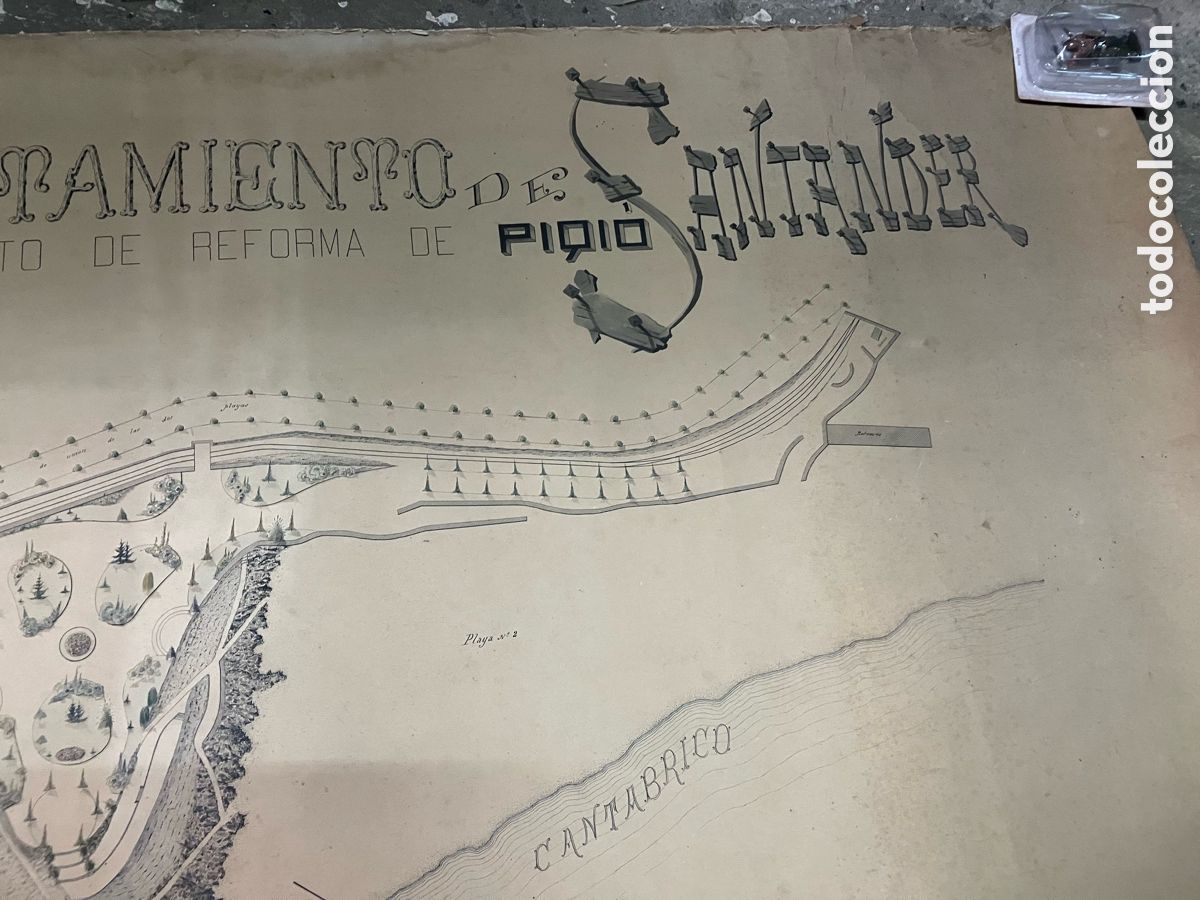Carteles: Cartel antiguo de Santander 1896 original - Foto 8