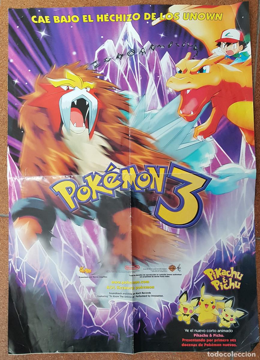Carteles: POSTER POKEMON 3 NINTENDO 58 X 41 CM, AL DORSO EL BOSQUE ANIMADO