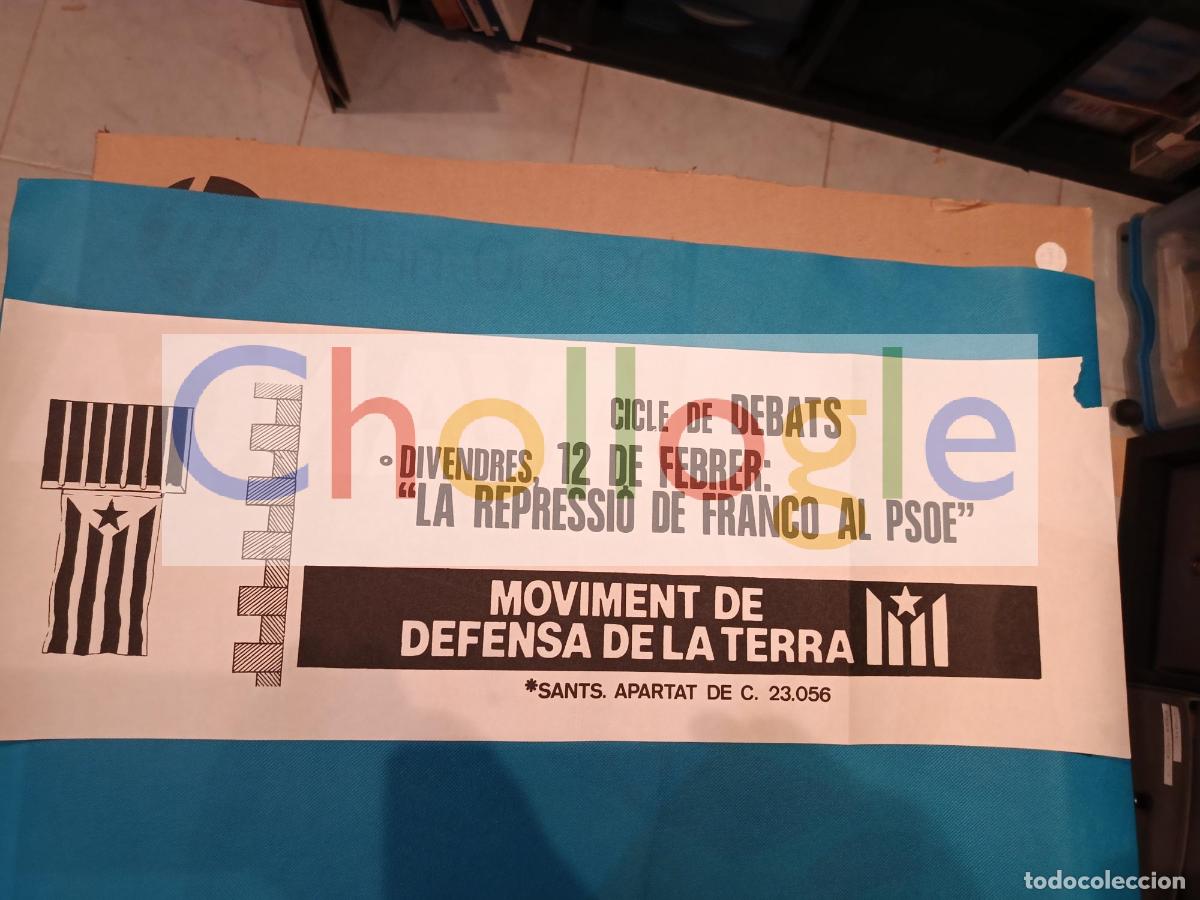 Carteles: Cartel MDT La Repressi&oacute; de Franco al PSOE Cotxeres de Sants negro