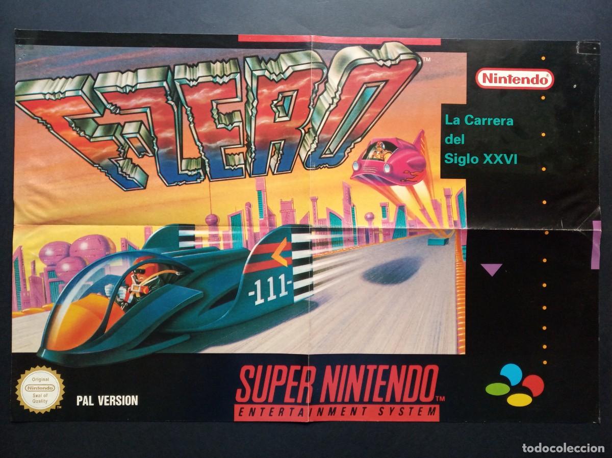 Carteles: POSTER 60 x 40 cm CARTEL F-ZERO SUPER NINTENDO &reg; MATUTANO GAME BOY PAL VERSION A&Ntilde;OS 90