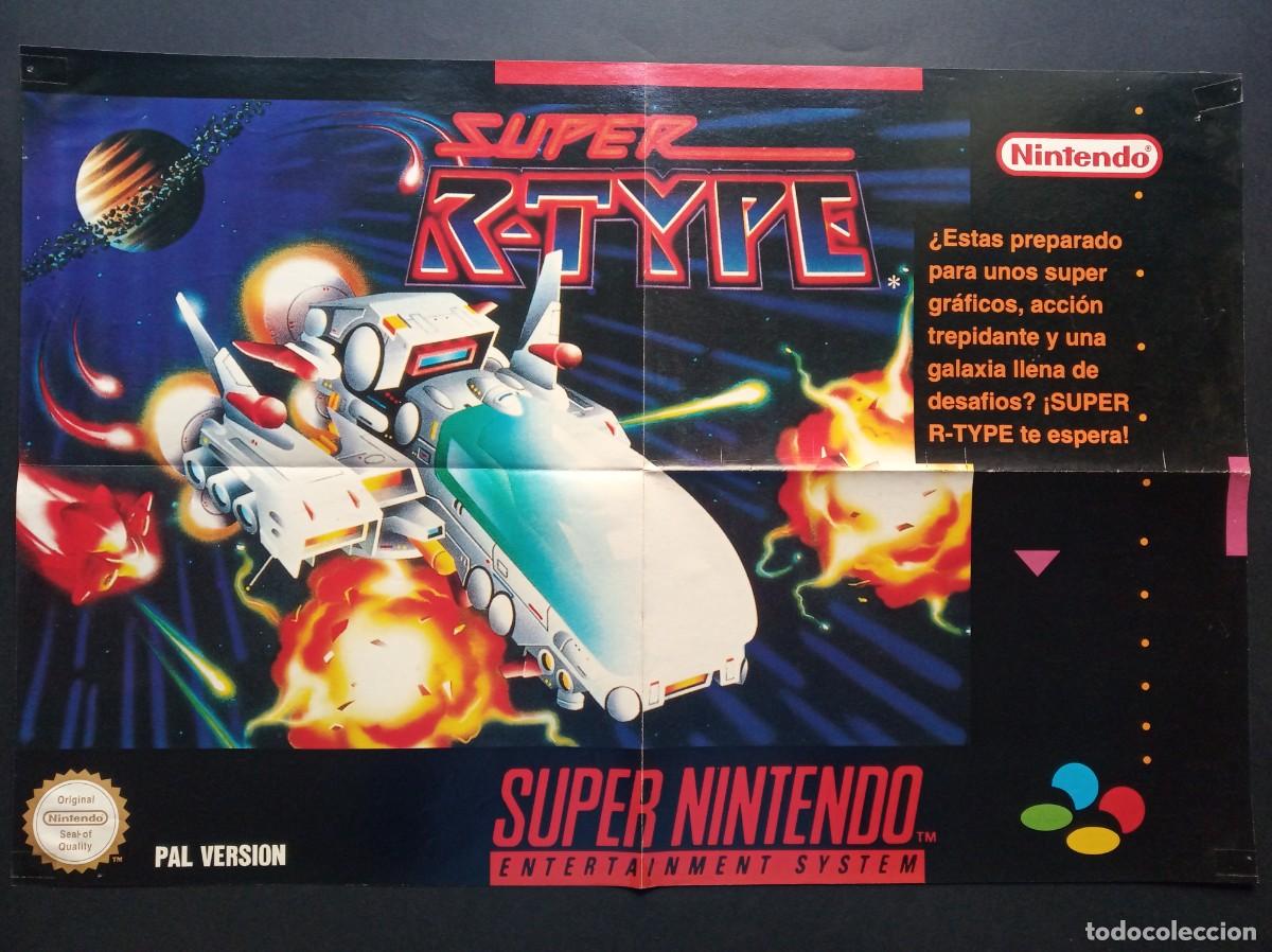 Carteles: POSTER 60 x 40 cm CARTEL R-TYPE SUPER NINTENDO &reg; MATUTANO GAME BOY PAL VERSION A&Ntilde;OS 90